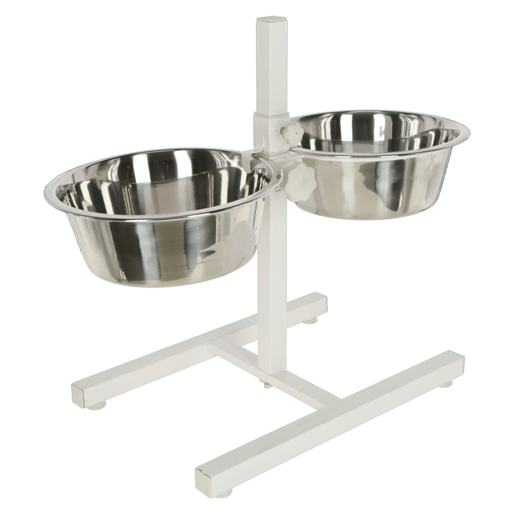 Kerbl Comedero Con Soporte Blanco 2x2,8 L 43 Cm_0