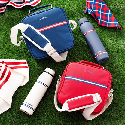 Bolsa De Almuerzo 23x10x23cm En Poliester Color Azul El Ganso