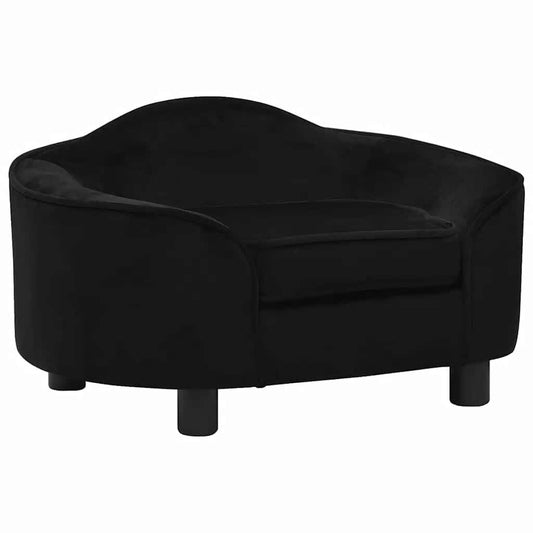Vidaxl Sofá Para Perros Felpa Negro 67x47x36 Cm_0