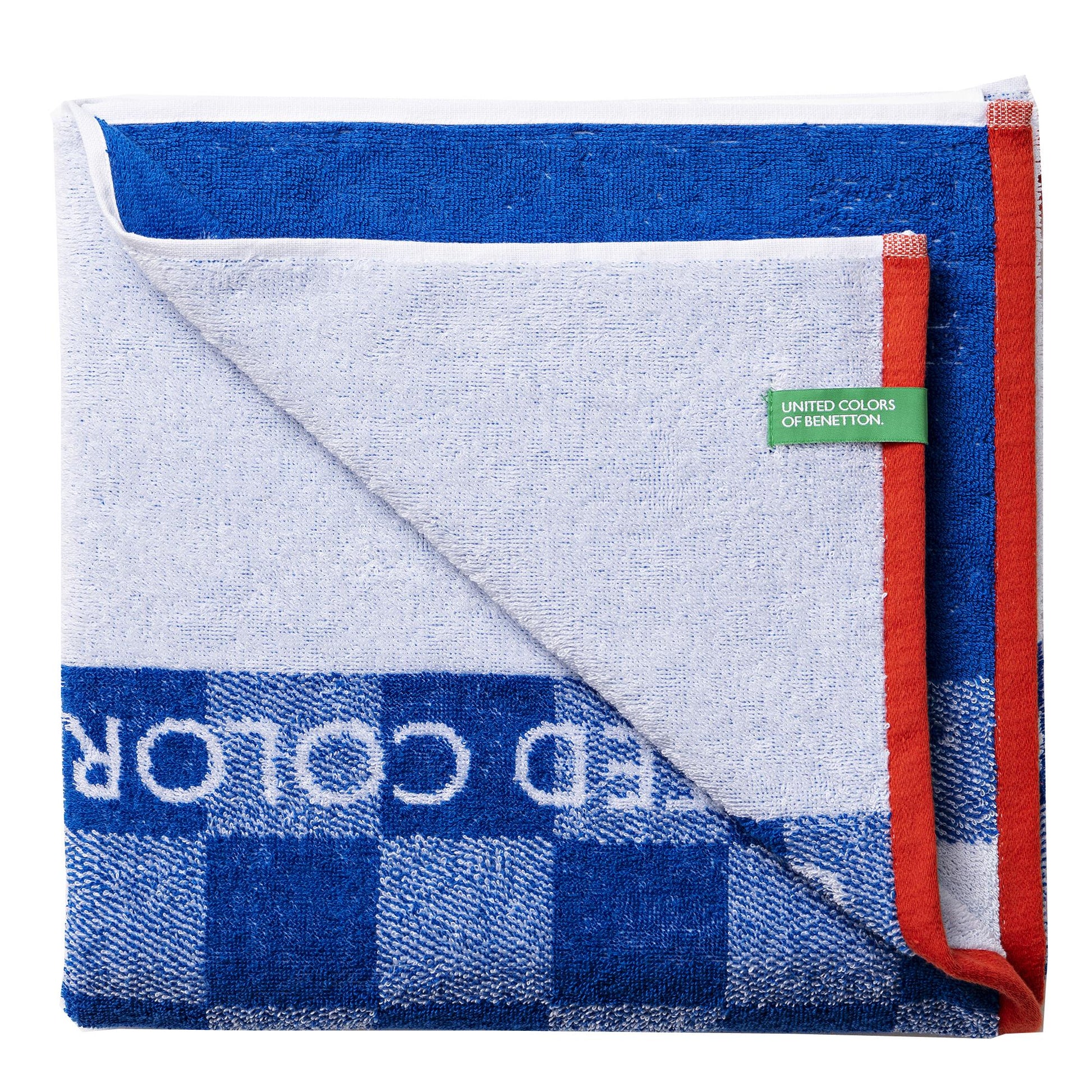 Toalla De Playa De Niño 70x140cm 450gsm 100% Algodón Azul Cuadros Kids