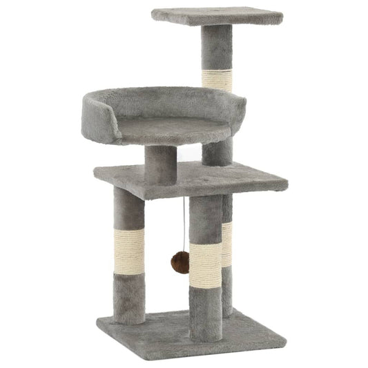 Vidaxl Rascador Para Gatos Con Postes De Sisal 65 Cm Gris_0