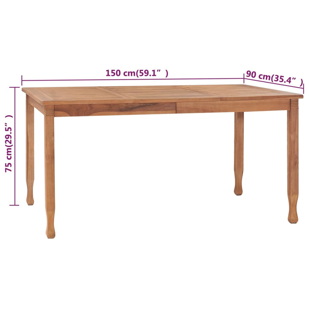 Vidaxl Conjunto De Comedor Para Jardín 7 Piezas Madera Maciza De Teca_2