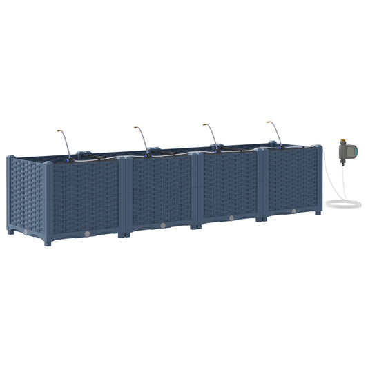 Vidaxl Jardineras Gris 160 X 40 X 37.5 Cm Acero_0