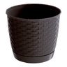 Maceta Ratolla Round 4,2l., Dimensiones (mm) 220x220x195, Color Ocre Oscuro