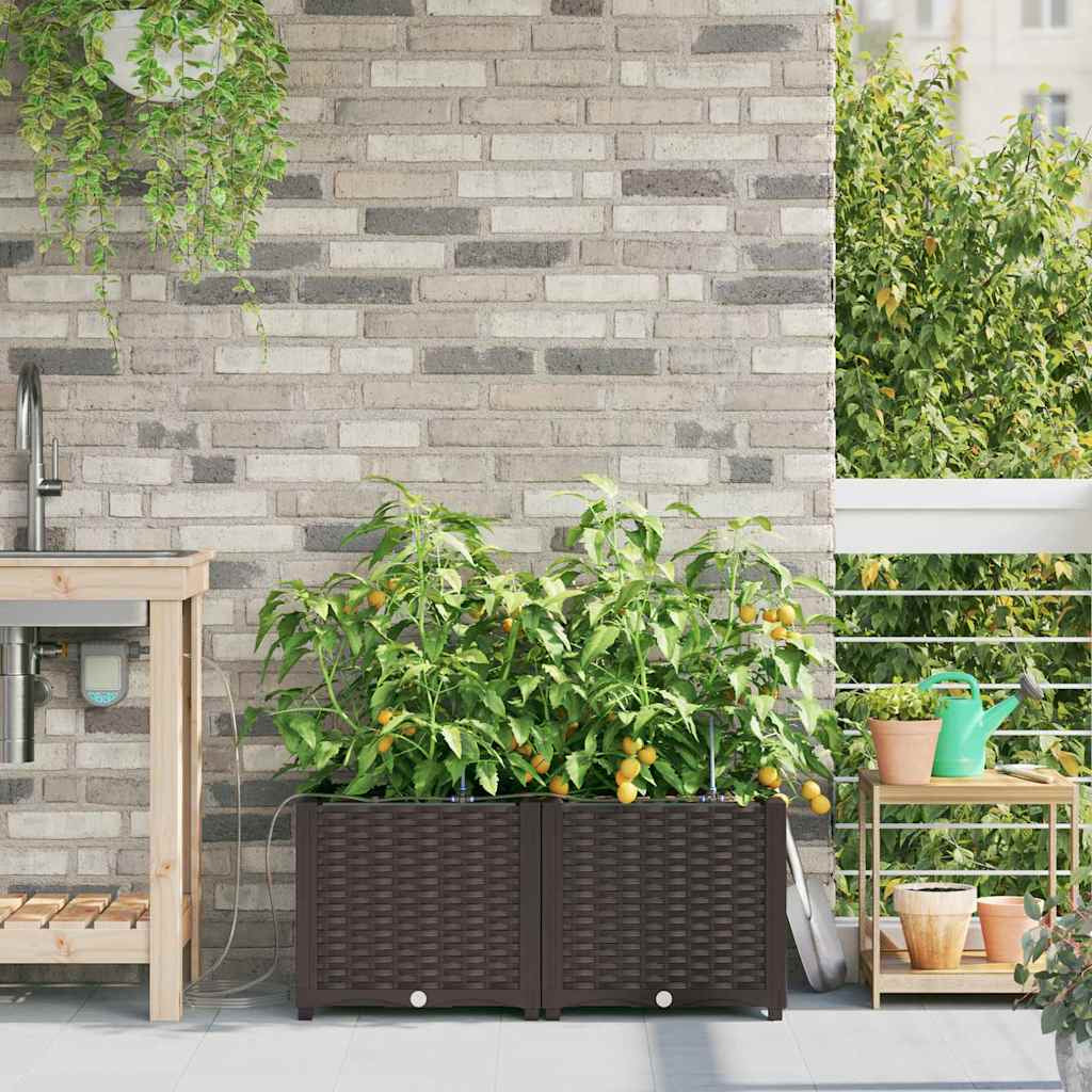Vidaxl Jardineras Marrón 80 X 40 X 37.5 Cm Acero_1