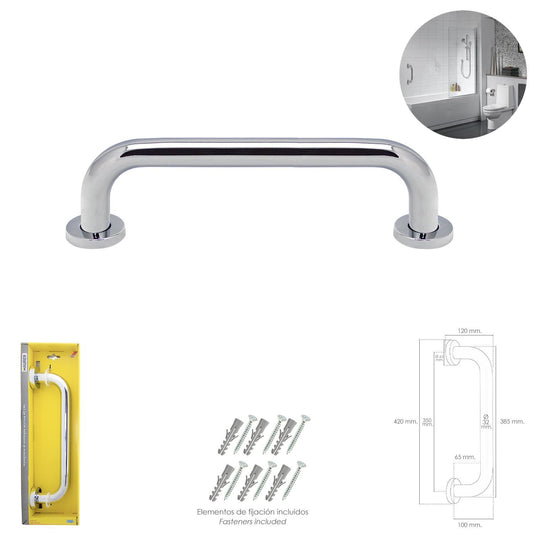 Agarre Ducha Maurer Cromo Brillo Ø 32 Mm. Longitud 40 Cm._0