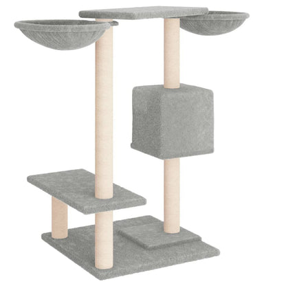 Vidaxl Rascador Para Gatos Con Postes Gris Claro 82 Cm_4
