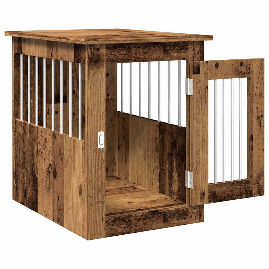 Jaula Para Perros Madera De Ingeniería Madera Vieja 45x62x59 Cm_4