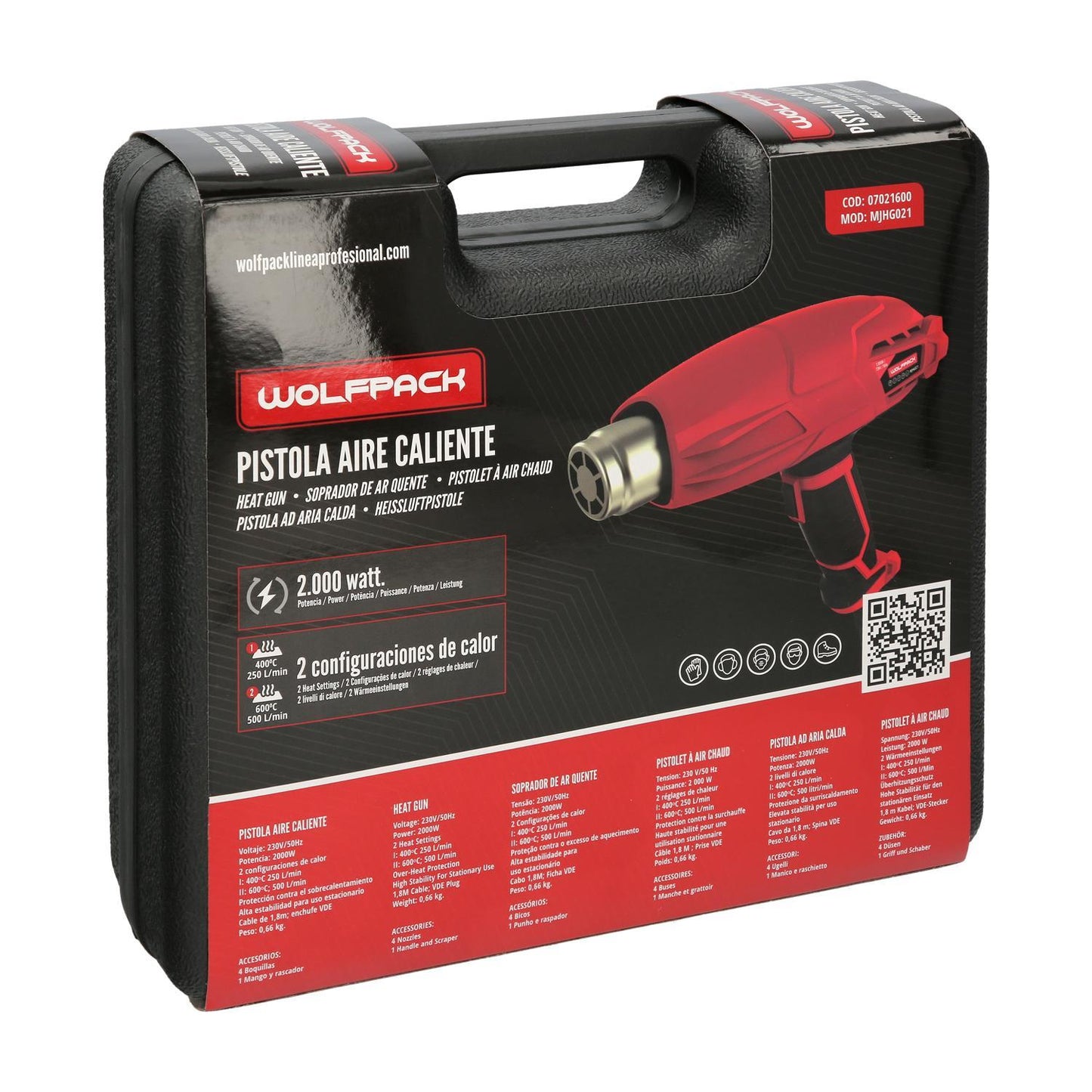 Pistola Aire Caliente 2000 Watt. 2 Potencias Con  Accesorios. Decapador, Pistola Decapar Aire Caliente_2