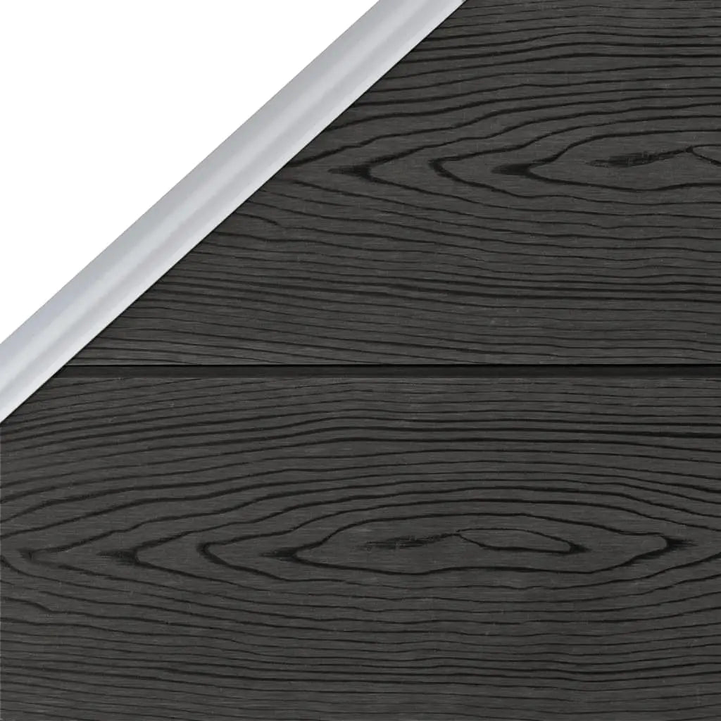 Panel De Valla Wpc Gris 95x(105-180) Cm / Vetonek_5
