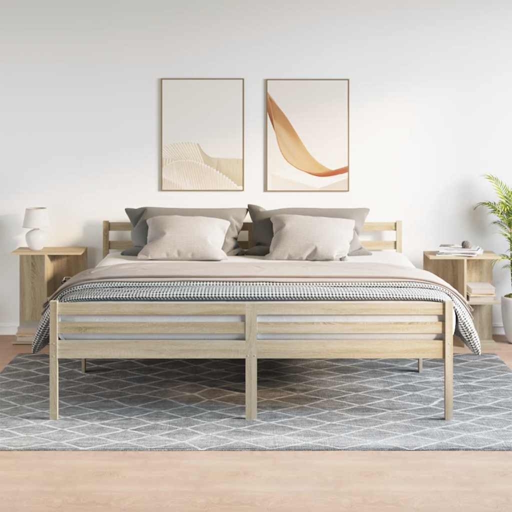 Mesita Noche 2 Uds Madera Ingeniería Roble Sonoma 46,5x29x61 Cm_1