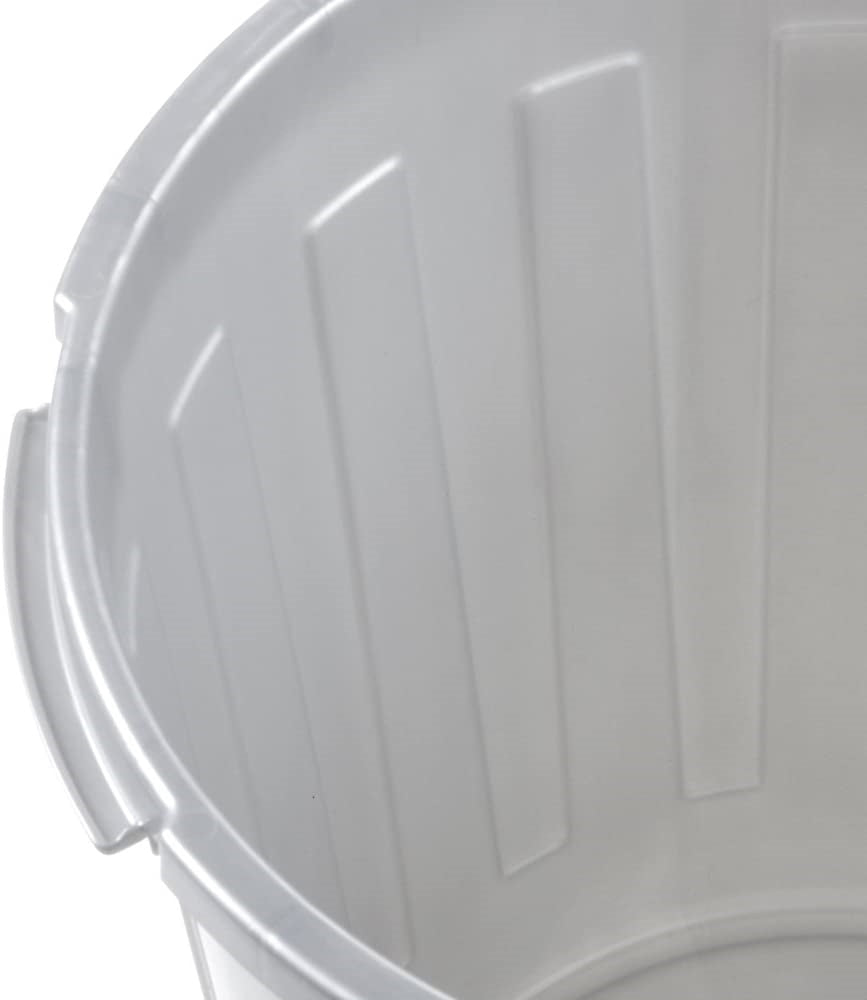 Cubo De Basura / Papelera Polivalente Con Tapa Cerrable, Pequeño, Plástico Resistente (pp), 7 l, Mats, Plateado