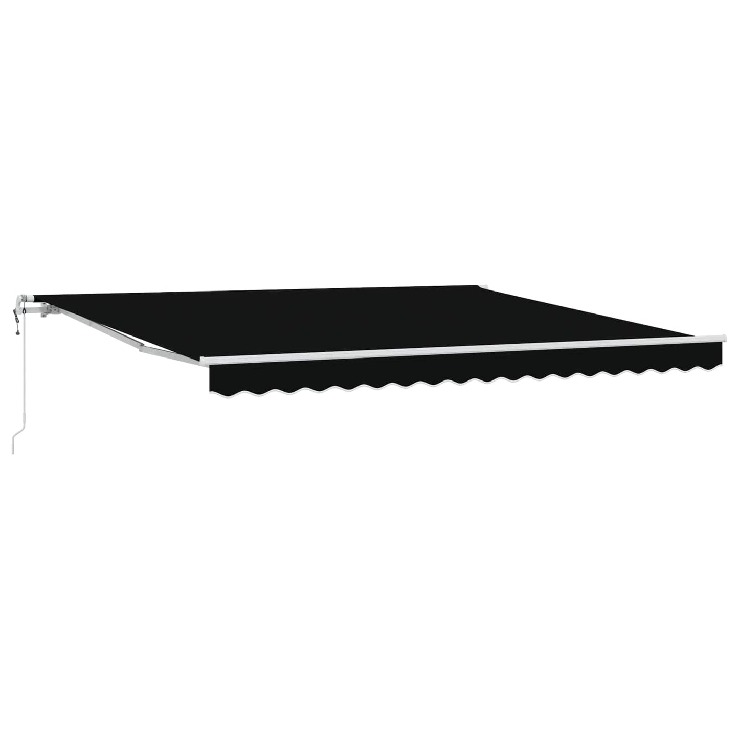 Toldo Retráctil Negro 400 X 300 Cm Tela Y Aluminio_1