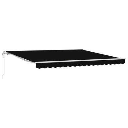 Toldo Retráctil Negro 400 X 300 Cm Tela Y Aluminio_1