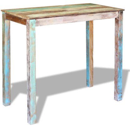 Mesa De Bar Madera Maciza Reciclada 115x60x107 Cm_1