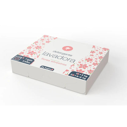 Detergente Lavadora en Láminas Flores silvestres Neletab 24 uds