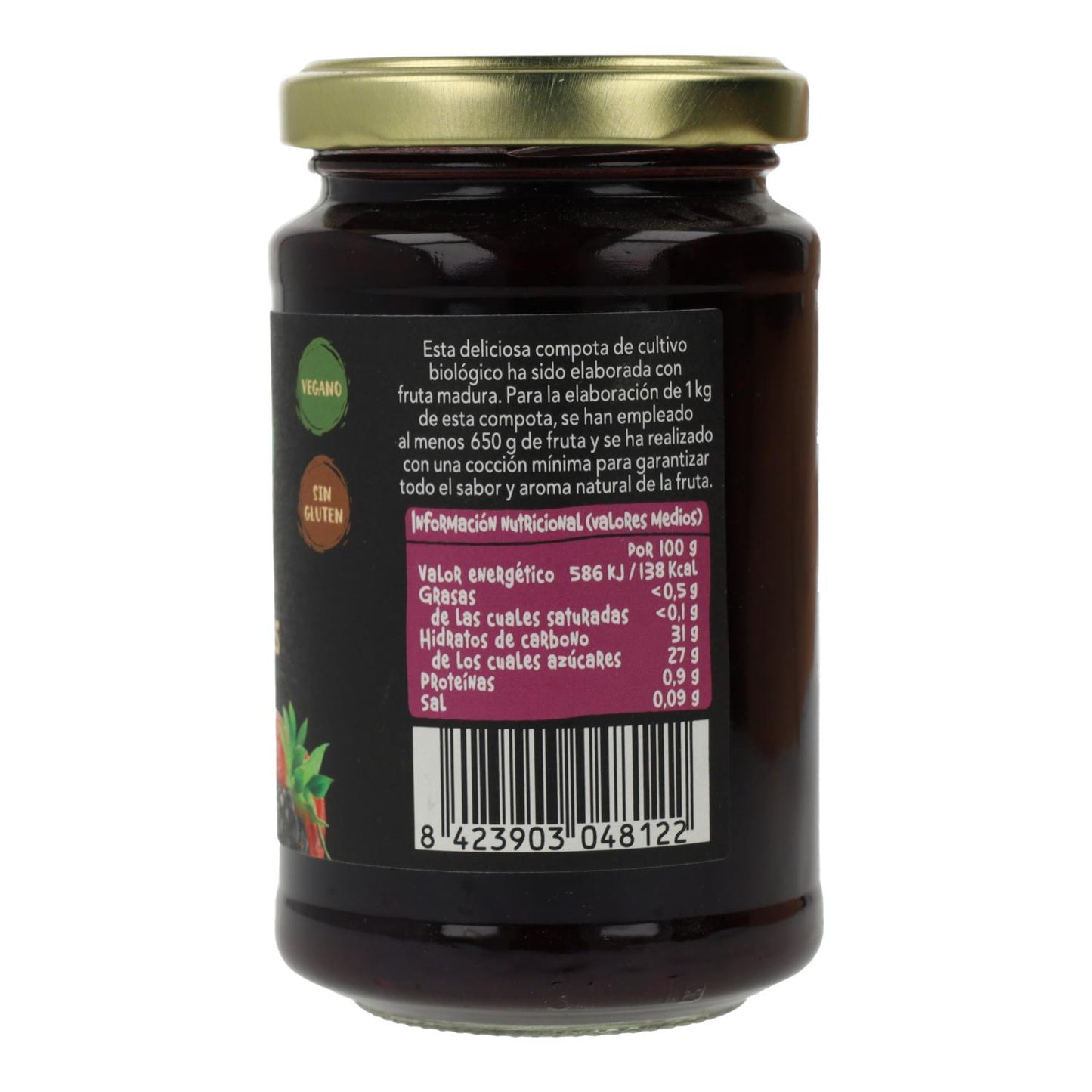 Compota de Frutos Rojos BIO Biocop 265 g