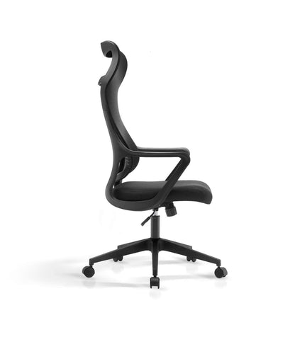 Silla Despacho Giratoria Elevable Con Reposacabezas Acabado Negro, 67m(ancho) 117/127cm(al_5