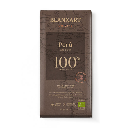 Chocolate Negro 100% Perú eco Blanxart 75g