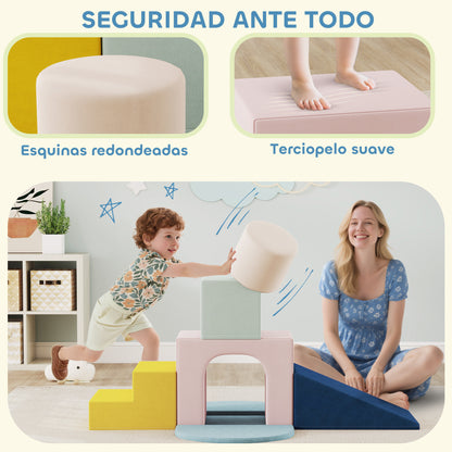 Aiyaplay Juego De 8 Bloques De Espuma Para Niños Fundas Lavables Multicolor_5