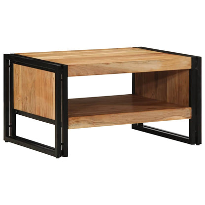 Mesa De Centro Madera Maciza De Acacia 70x50x38 Cm_0