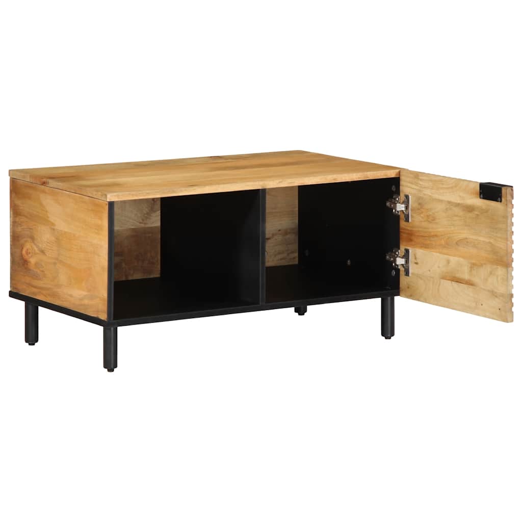 Mesa De Centro Marrón 80x50x40 Cm Madera Maciza Mango_1