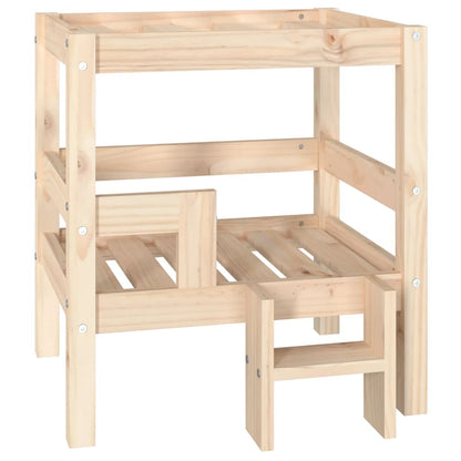Vidaxl Cama Para Perros Madera Maciza De Pino 55,5x53,5x60 Cm_0