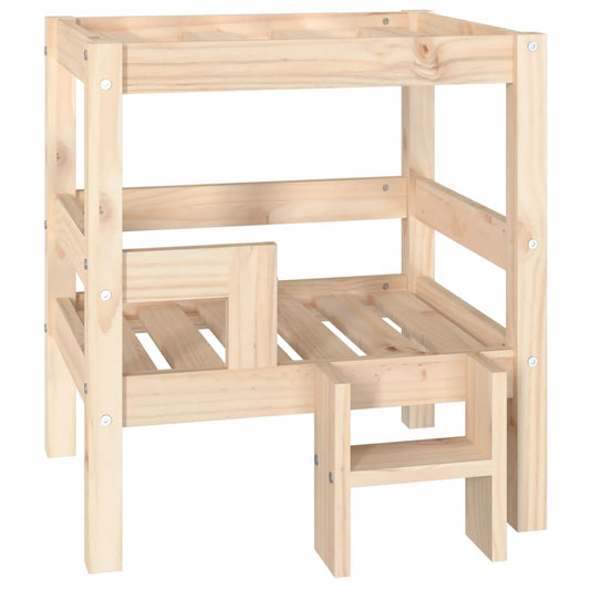 Vidaxl Cama Para Perros Madera Maciza De Pino 55,5x53,5x60 Cm_0