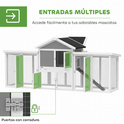 Pawhut Gallinero Para Exterior Grande De Madera_4