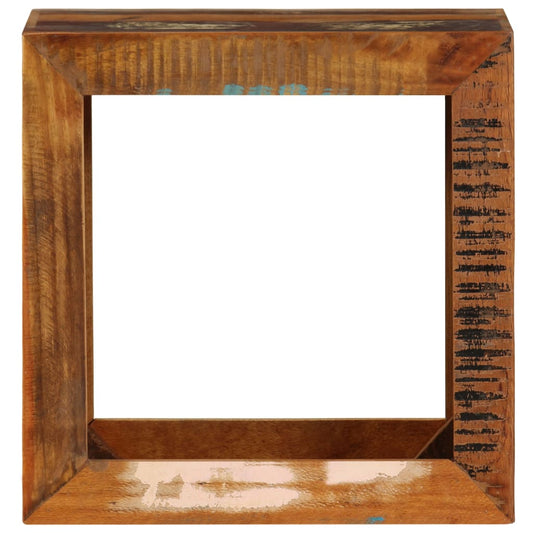 Taburete De Madera Maciza Reciclada 40x30x40 Cm_0