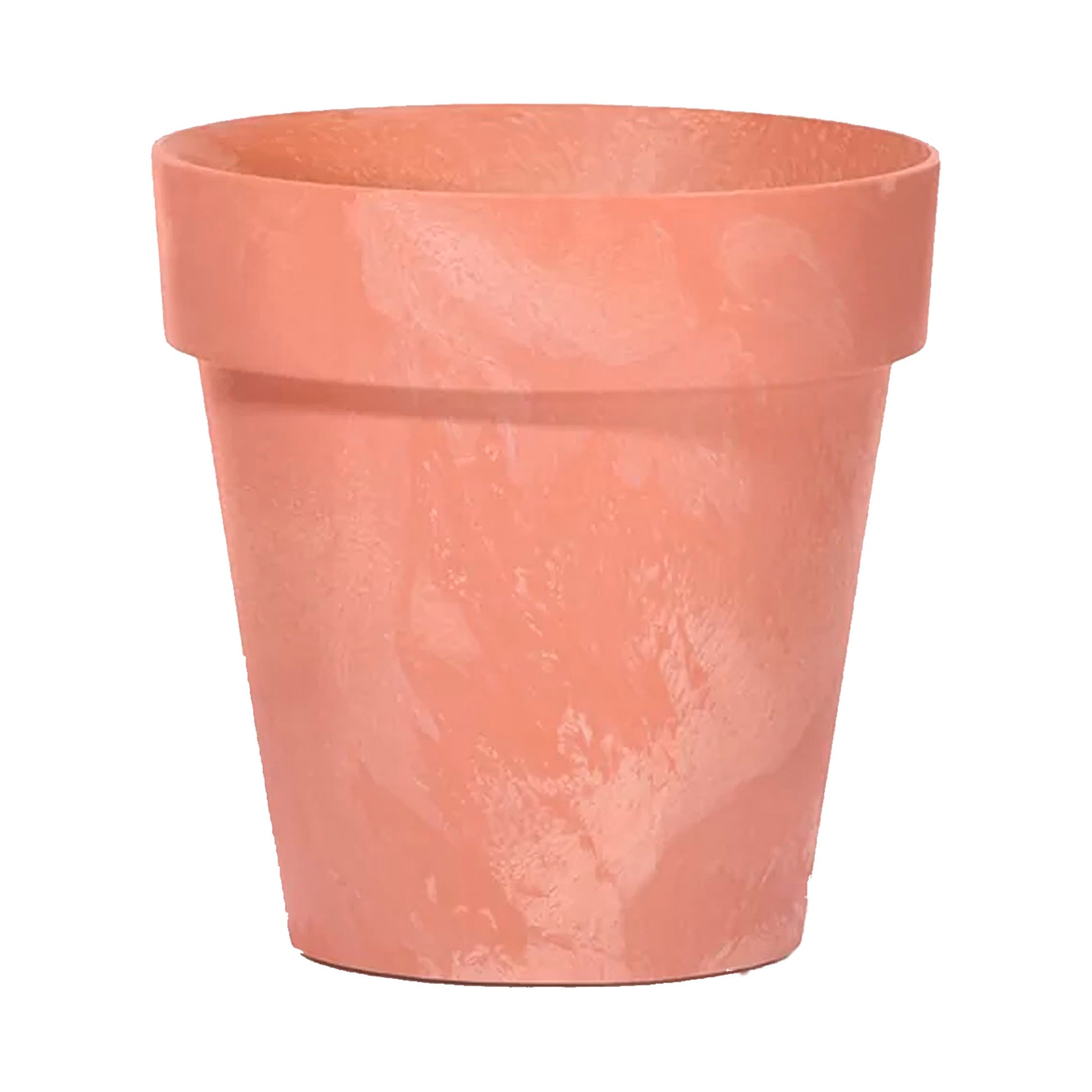 Maceta Cube Beton Effect 1,2l., Dimensiones (mm) 140x140x124, Color Terracota