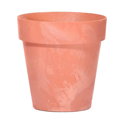 Maceta Cube Beton Effect 1,2l., Dimensiones (mm) 140x140x124, Color Terracota