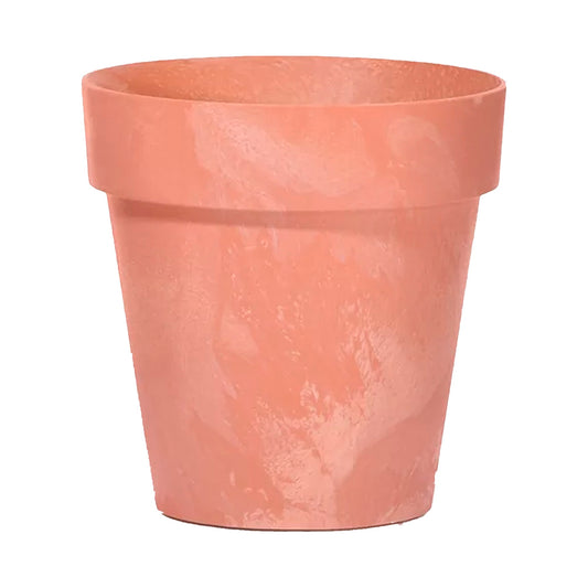 Maceta Cube Beton Effect 1,2l., Dimensiones (mm) 140x140x124, Color Terracota