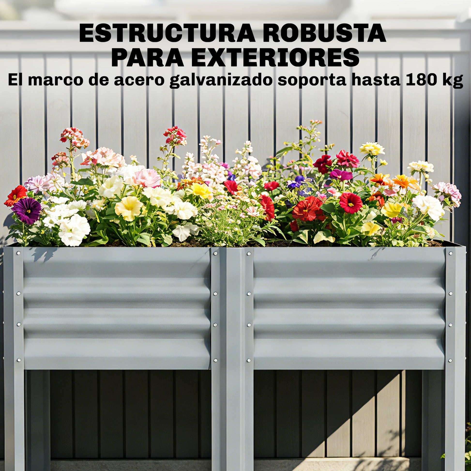 Outsunny Huerto Urbano Elevado Con Estante Inferior_4