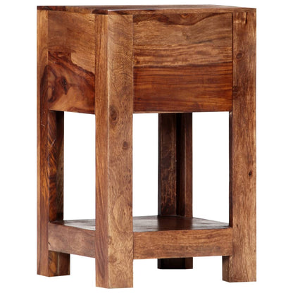 Mesita De Noche De Madera Maciza De Sheesham 30x30x50 Cm_1