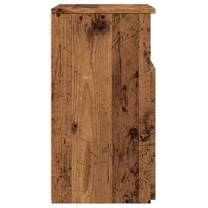 Mesita De Noche Madera De Ingeniería Envejecida 50x32x60 Cm_4
