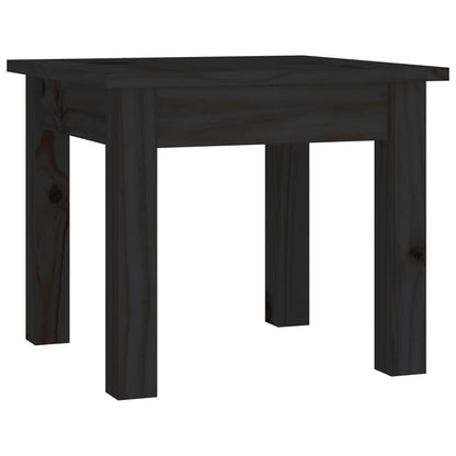 Mesa De Centro De Madera Maciza De Pino Negro 35x35x30 Cm_0