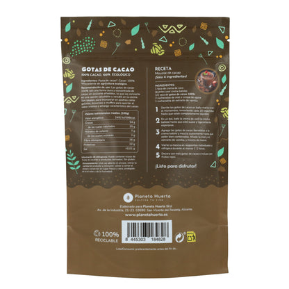 Gotas de Chocolate 100% cacao ECO Planeta Huerto 200 g