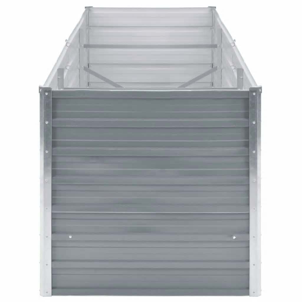 Arriate De Jardín De Acero Galvanizado Gris 240x80x77 Cm_3