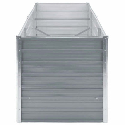 Arriate De Jardín De Acero Galvanizado Gris 240x80x77 Cm_3