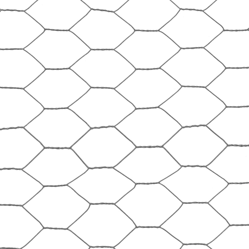 Alambrada De Gallinero Acero Revestimiento Pvc Gris 25x1,5 M / Vetonek_2