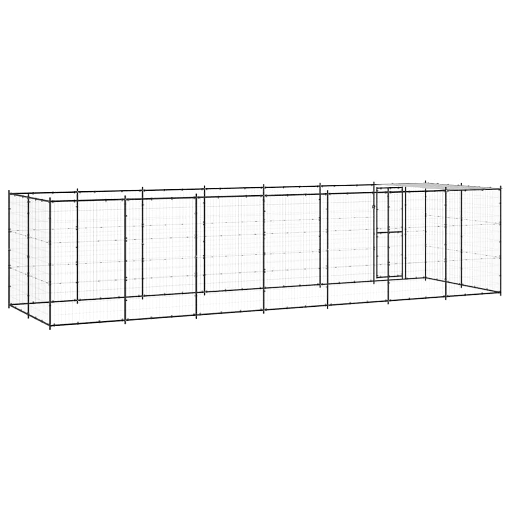 Perrera De Exterior De Acero Con Techo 16,94 M²_5