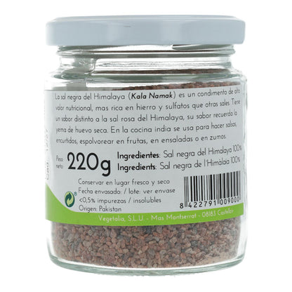 Sal del Himalaya Negra (Kala Nmak) Vegetalia 220 g
