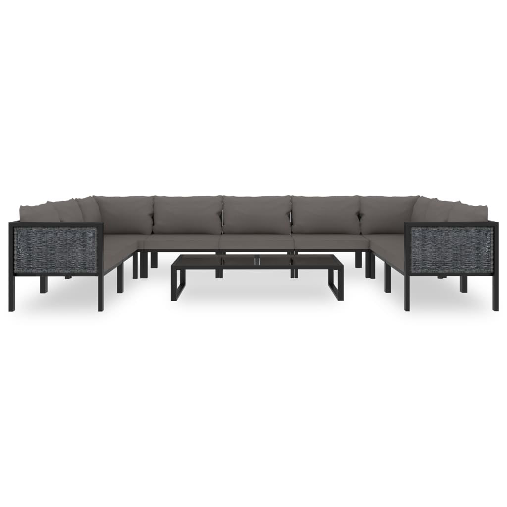 Vidaxl Muebles De Jardín 10 Pzas Y Cojines Ratán Sintético Antracita_1
