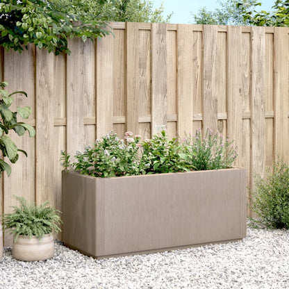 Jardinera Pp Marrón Claro 80x36x35 Cm_2