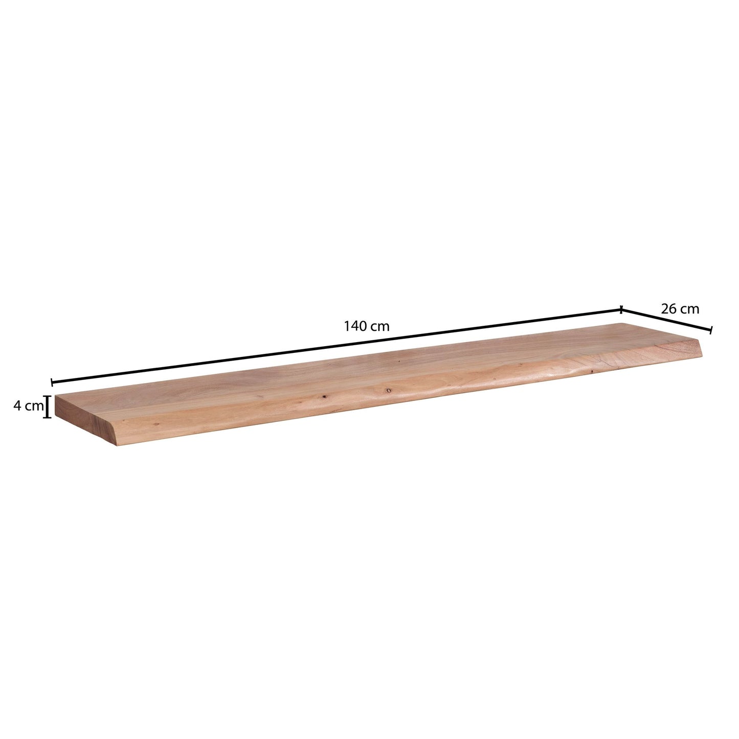 Estantería De Pared 140 Cm En Madera Maciza De Acacia_3