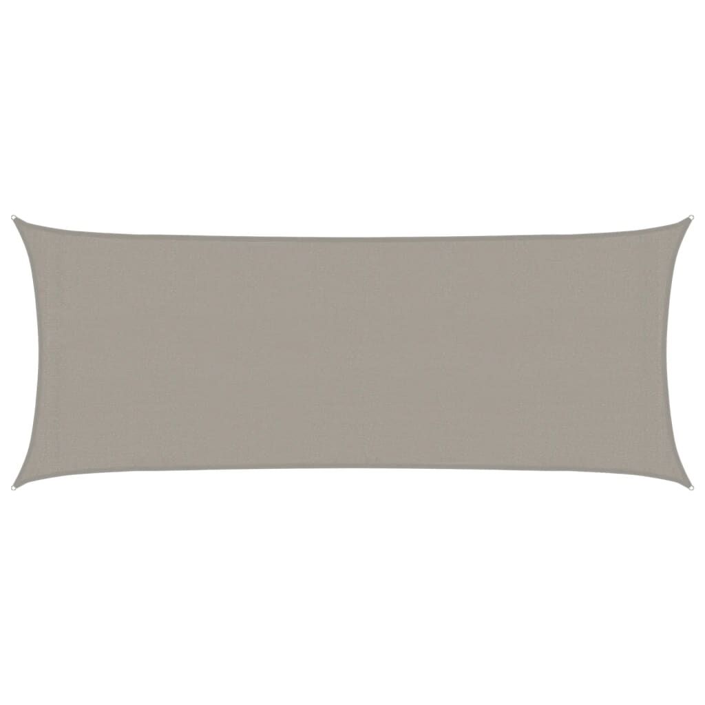 Vidaxl Toldo De Vela Rectangular Hdpe Gris Claro 160 G/m² 2x5 M_0