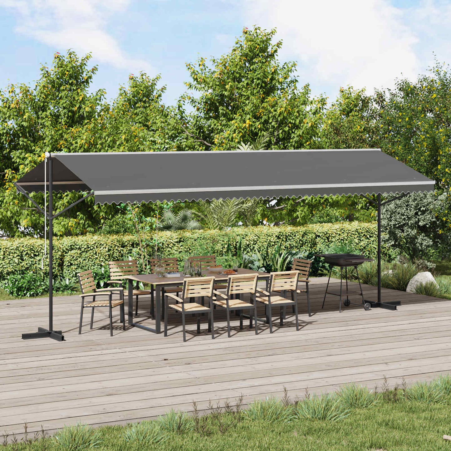Toldo Independiente Gris 6 X 3 M Poliéster_1
