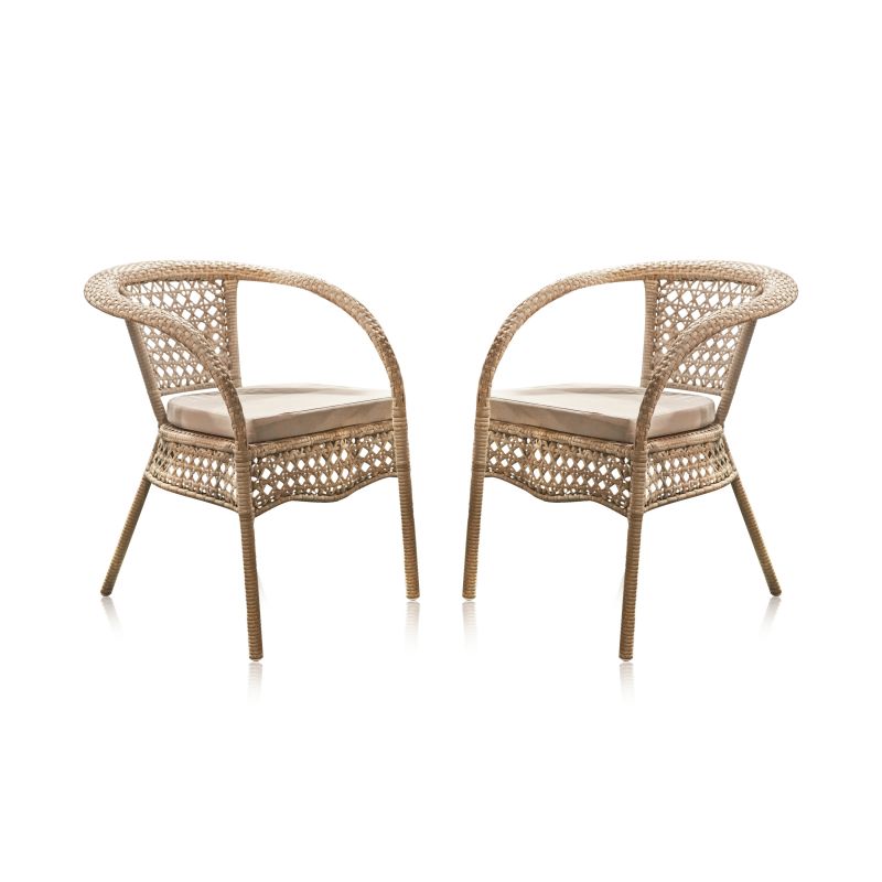 Pack 2 Sillas De Exterior Ikia Rattán, Rattan, 67 X 77,5 X 65_1