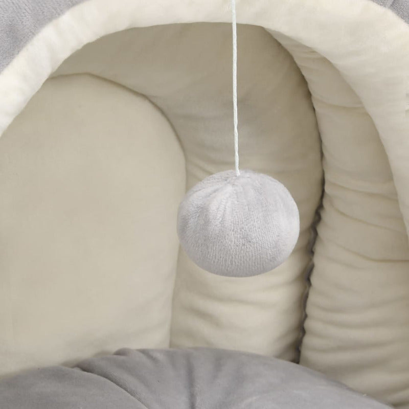 Vidaxl Cama Para Gatos Color Crema Y Gris 40x40x35 Cm_5